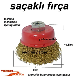 ÇANAK FIRÇA 50 SAÇAK SARI FIRÇA TEL FIRÇA SARI TELLİ TAŞLAMA FIRÇASI