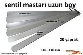 SENTİL MASTARI UZUN BOY SİBOP AYAR MASTARI 20 YAPRAK 0.05-1.00 GÜZEL