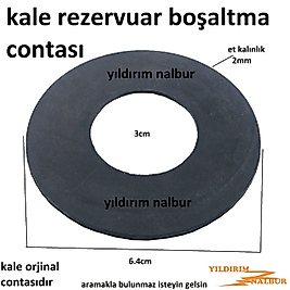 KALE REZERVUAR 6.4 İÇ TAKIM CONTASI KLOZET ORJİNAL SİYAH CONTA