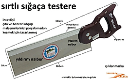 IŞIKLAR MARKA SIRTLI SIĞAÇA TESTERE ÇITA KESME AĞAÇ KESME ODUN KESME TESTERESİ İNCE DİŞ