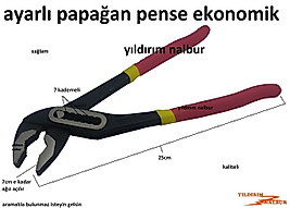 PAPAĞAN PENSE ÇELİK KALİTELİ FORT PENSE BORU ANAHTARI EKONOMİK FİYAT