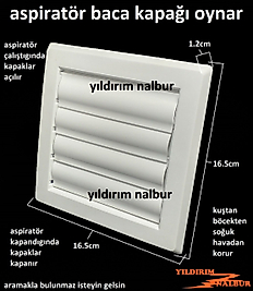 ASPİRATÖR BACA KAPAĞI OYNAR KAPAK ASPRATÖR BACA KAPAĞI
