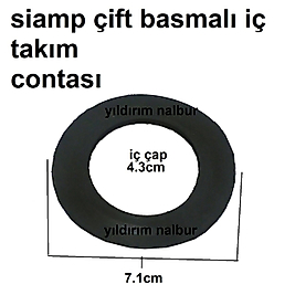 SİAMP ÇİFT BASMALI CONTASI ÇİFT DÜĞMELİ İÇ TAKIMLAR İÇİN REZERVUAR CONTA