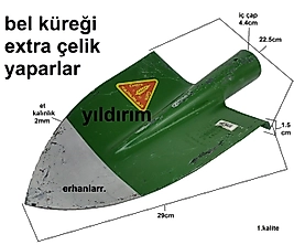 BEL KÜREĞİ HAKİKİ ÇELİK YAPARLAR BELLEME KÜREK BAHÇE BEL