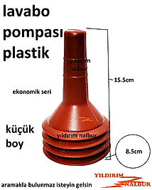 KÜÇÜK BOY LAVABO WC POMPASI PLASTİK TUVALET POMPASI LAVABO POMPA