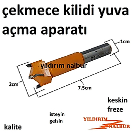 YUVA AÇMA FREZE 2CM DOLAP KİLİDİ ÇEKMECE KİLİDİ 20MM AHŞAP DELME APARATI MENTEŞE YUVA