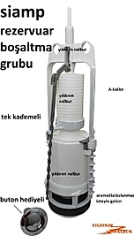 SİAMP REZERVUAR BOŞALTMA GRUBU TEK KADEMELİ BUTON HEDİYELİ