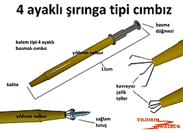 CIMBIZ ŞIRINGA TİPİ 4 AYAKLI ELEKTRONİKÇİ AHTAPOT KILAVUZ CIMBIZ