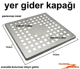 YER SİFONU SÜZGECİ KAPAK BÜYÜK BOY METAL PASLANMAZ DUŞ SÜZGECİ KAPAĞI GİDER KAPAĞI