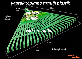YAPRAK TOPLAMA TIRMIĞI PLASTİK KALİTELİ BÜYÜK ÇÖP TOPLAMA