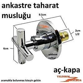 KISA BOY ANKASTRE KAPAK TAKIMI TAHARAT MUSLUĞU AÇ KAPA LÜKS MODEL UZUN YILDIZ KAPAK