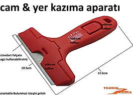 CAM KAZIMA YER KAZIMA APARATI PLASTİK CAM KAZIMA FALÇATA AĞZI JİLETİ