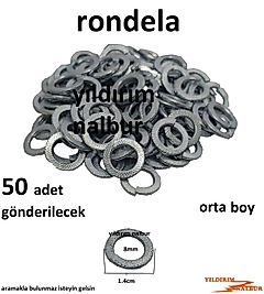 RONDELA 8MM CİVATA VİDA RONDELASI METAL PUL KESİK