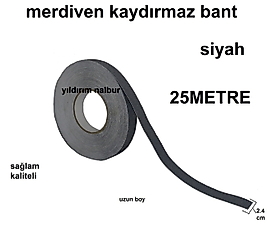 MERDİVEN KAYDIRMAZ BANT SİYAH 25 METRE
