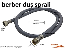 BERBER DUŞ SPRALİ 1MT EVYE BATARYASI SPRALİ BORUSU PLASTİK UZATMA