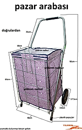 PAZAR ARABASI BÜYÜK BOY DOĞRULARDAN KALİTELİ GENİŞ HACİMLİ