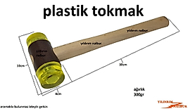 PLASTİK TOKMAK ŞEFFAF ÇEKİÇ KALİTELİ 300GR