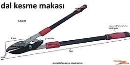 DAL KESME MAKASI KENET AĞIZLI UZUN KOLLU AĞAÇ BUDAMA MAKASI ÇİM MAKASI
