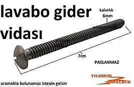 LAVABO SİFON VİDASI PASLANAMAZ KÖRÜKLÜ SİFON VİDASI MUTFAK GİDER VİDASI
