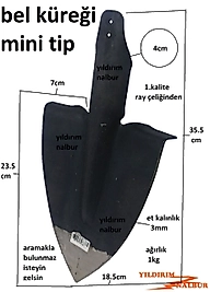 KÜÇÜK TİP BEL KÜREĞİ KALIN RAY ÇELİK AĞAÇ DİKME SÖKME BELLEME MİNİK BEL KÜREĞİ BAHÇE FİDAN SÖKME DİK