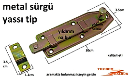 METAL SÜRGÜ YASSI TİP KUVETLİ SAĞLAM EMNİYET SÜRGÜSÜ