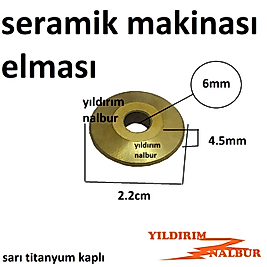SERAMİK MAKİNASI ELMASI 22MM FAYANS KESME ELMASI
