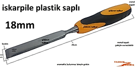 İSKARPİLE KALİTE SAĞLAM 18MM AHŞAP İSKARPELA YONTMA ISPATULA KESKİ