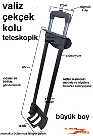 VALİZ ÇEKÇEK KOLU TELESKOPİK KABİN BÜYÜK BOY BAVUL İSKELET ÇEKÇEK