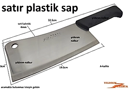 SATIR PLASTİK SAPLI AĞIR SATIR 32CM KASAP SATIRI KALİTE KESKİN