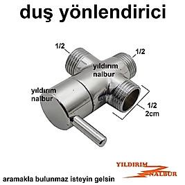 DUŞ SETİ YÖNLENDİRCİ 1/2 ERKEK MUSLUK SÜRGÜLÜ DUŞ SETİ AÇ KAPA VANA