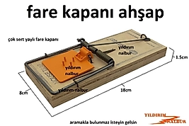 FARE KAPANI KUŞ KAPANI AHŞAP 1.KALİTE SERT YAY KUVETLİ KAPAN