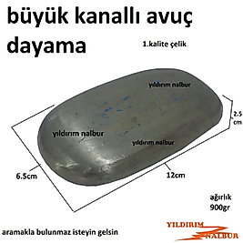 BÜYÜK KANALLI AVUÇ DAYAMA ÇELİK AYA DAYAMA BÜYÜK DUBLE BOY YASSI İNCE MODEL KANALLI