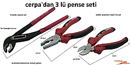 CERPA PENSE YAN KESKİ PAPAĞAN PENSE 3LÜ SET YANKESKİ FORT PENSE KALİTE