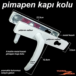 PİMAPEN KAPI KOLU METAL KASA DIŞ KAPI KOLU PENCERE YALE PLASTİK KOL