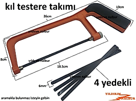 HOBİ TESTERE KIL TESTERE ESTETİK KİBAR 4 YEDEKLİ EL TESTERESİ