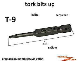 BİTS UÇ TORK T-9 CERPA ŞARJLI UCU YILDIZ TORK UÇ T-9
