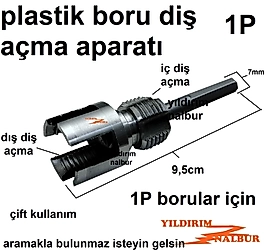 32 LİK PLASTİK BORU DİŞ AÇMA APARATI 1P BÜYÜK BOY İÇ DIŞ KANAL AÇMA PRETİK APARAT