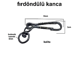 FIRDÖNDÜLÜ ZİNCİR KANCASI KÖPEK ZİNCİRİ KANCASI KALIN