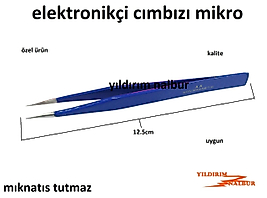 CIMBIZ ELEKTRONİKÇİ CIMBIZ KALİTELİ 12.5CM MİKRO MAVİ