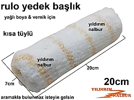 RULO YEDEK 20 CM SATEN YAĞLI BOYA RULO YEDEĞİ KISA TÜYLÜ DUVAR RULOSU