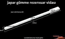 JAPAR GÖMME REZERVUAR BUTON VİDASI ORTA BOY 14.5CM ORTA KISA BOYLU
