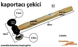 KAPORTACI ÇEKİÇ KAPORTACI ÇEKİCİ YUMURTA KAFA YUVARLAK BAŞ SİYAH