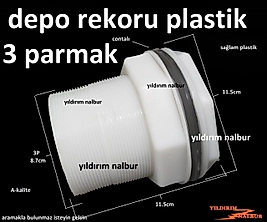 PLASTİK DEPO REKORU 3P SU DEPOSU REKORU DUBLE BÜYÜK BOY 3LÜK PARMAK KALİTE