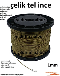 ÇERÇEVE ASKISI ÇELİK TEL METRE HESABI KOPMAZ TEL 1MM ÇELİK