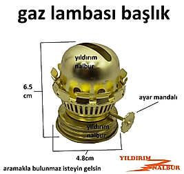 GAZ LAMBASI BAŞLIK SARI AYAR MANDALLI GECE LAMBASI KAFASI