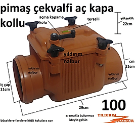 ÇEKVALF PLASTİK 100 LÜK LOGAR KLAPE ÇEVVALF MANDALLI METAL KAPAK