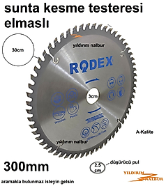 300 MM SUNTA KESME ELMASLI DAİRE TESTERE ODUN KESME AĞAÇ KESME TESTERE