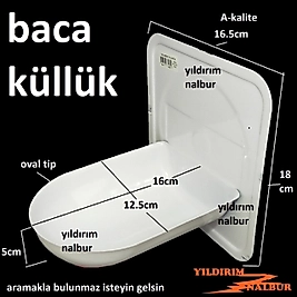 BACA KÜLLÜK LÜKS MODEL BEYAZ YUVARLAK TİP SOBA BACASI KÜLLÜK