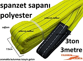 SPANZET SAPANI 3TON -3 METRE YÜK TAŞIMA ÇEKME HALATI KALDIRMA KAYIŞI