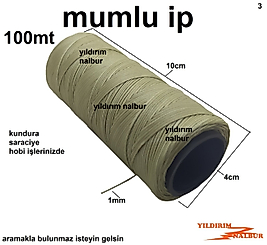 MUMLU İP 100MT CÜZDAN DERİ DİKİMİ RENK ÇANTA İPİ HOBİ DİKİM İŞLERİNDE